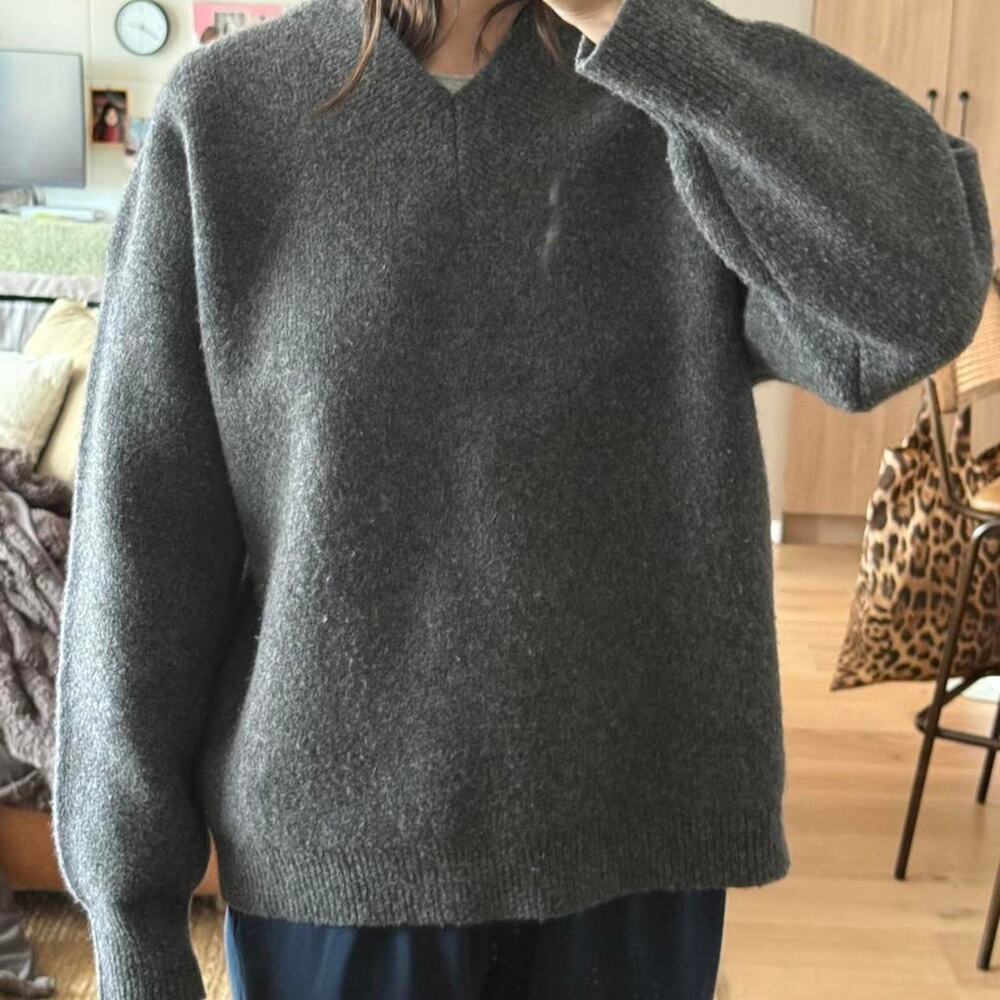 Babaton oversized charcoal wool sweater